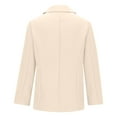 thumbnail image 5 of LEBONYARD Womens Coats Outwear Winter,Womens Blazers Plus Size Clearance $5 New Trendy,Women's Solid Color Long Sleeved Lapel Suit Jacket Long Sleeved Small Suit Temperament Slim Top Jacket White M, 5 of 7