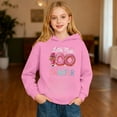 thumbnail image 3 of Ticikt My Happy 100th Day of School Hoodies, Fashion Print Pullover Hooded Sweatshirt Kids Athletic Comfortable Casual Playwear,Color:Pink,7-8 Years, 3 of 6