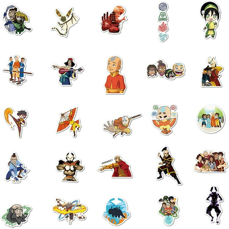10/30/50Pcs Avatar The Last Airbender Stickers Anime Cartoon Sticker Funny  DIY Luggage Laptop Skateboard Bike Sticker