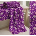 thumbnail image 6 of Soimoi Purple Cotton Cambric Fabric Leaves & Magnolia Floral Print Fabric by the Yard 56 Inch Wide, 6 of 7