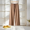 thumbnail image 4 of Hurxie Women's Comfy Pajamas Drawstring Stretch Long Wide Leg Lounge Pants, 4 of 5