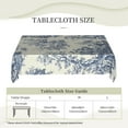 thumbnail image 4 of Toile De Jouy Tablecloth 60x120 Inch, Washable Waterproof Rectangular Table Cover for Party Picnic Dinner Decor, 4 of 5