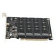 thumbnail image 5 of Adaptador M.2 NVME SSD a PCIE X16 Tarjeta RAID de 4 puertos de alta velocidad 4x32 Gbps con indicador LED individual para computadoras, 5 of 14