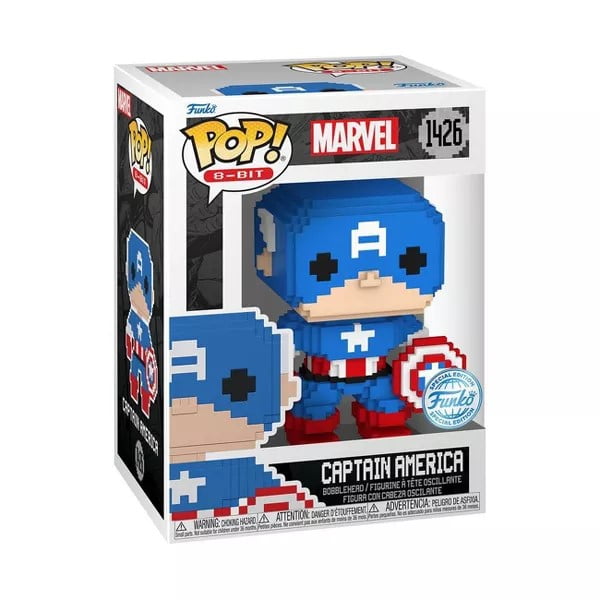 Funko POP! Marvel: 8-Bit Captain America Figure - Walmart.com