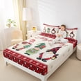 thumbnail image 4 of Manfei Cartoon Xmas Gnome Twin Sheet Sets,Merry Christmas Twin Fitted Sheet,Wild Deer Skull Flat Sheet For Girl Boys,Ultra Soft Home Decor,3-Piece, 4 of 7