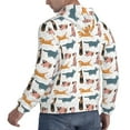 thumbnail image 6 of Lsque Dogs Pug Pattern Casual Men's Hoodie,Hooded Sweatshirt with Kangaroo Pocket,Pullover Hoodie-3X-Large, 6 of 7