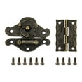 thumbnail image 1 of 6pcs/set Cabinet Hinge Bronze Wooden Box Latch Hasp Hardware With Screws, 1 of 4