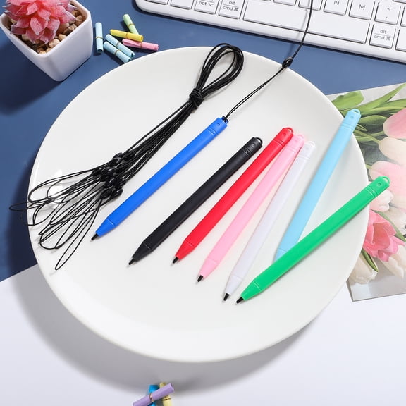 Gadpiparty 7-Pack Universal Stylus Pens with Lanyards for Touchscreens, LCD Writing Tablets, Drawing Boards, and Doodle Pads