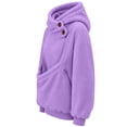thumbnail image 6 of Women Pouch Hoodie Oversized Hooded Sweatshirt Large Pocket Pet Holder Soft Fabric Pullover Casual, 6 of 9