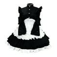 thumbnail image 2 of Guieoi Dress for Women Clearance under $10.00 Plus Size Women's Long Sleeve French Maid Standing Collar Lace Role-playing Dress Black Black*Friday/Cyber*Monday Clearance, 2 of 5