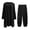 Black 1, variant on MEICHEN Pajamas for Women Set Women's Fall and Winter Pullover Long Sleeve Set Soft Double Fleece with Embossed Design and Cozy Loungewear for Cold Nights Womens Sleepwear