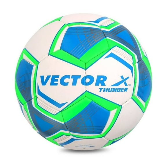 Vector X Thunder Rubber Football | Multicolour, Size 5 | Hand Stitched | Consistent High Rebound, Fifa Quality Certified