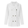thumbnail image 3 of Uhndy 2022 Jackets for Women, Fashion Women Solid Color Double Breasted Autumn And Winter Small Suit Jacket Winter Coats Christmas Gifts for Women, 3 of 5