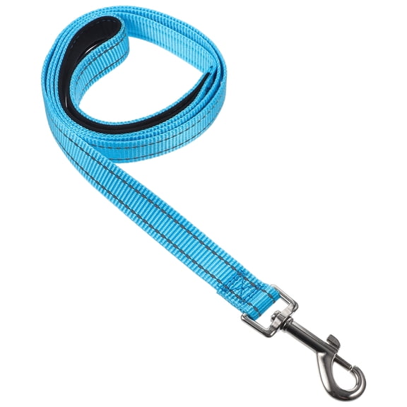 Soimiss Comfortable Handle Reflective Nylon Dog Leash Sky-Blue for All Sizes