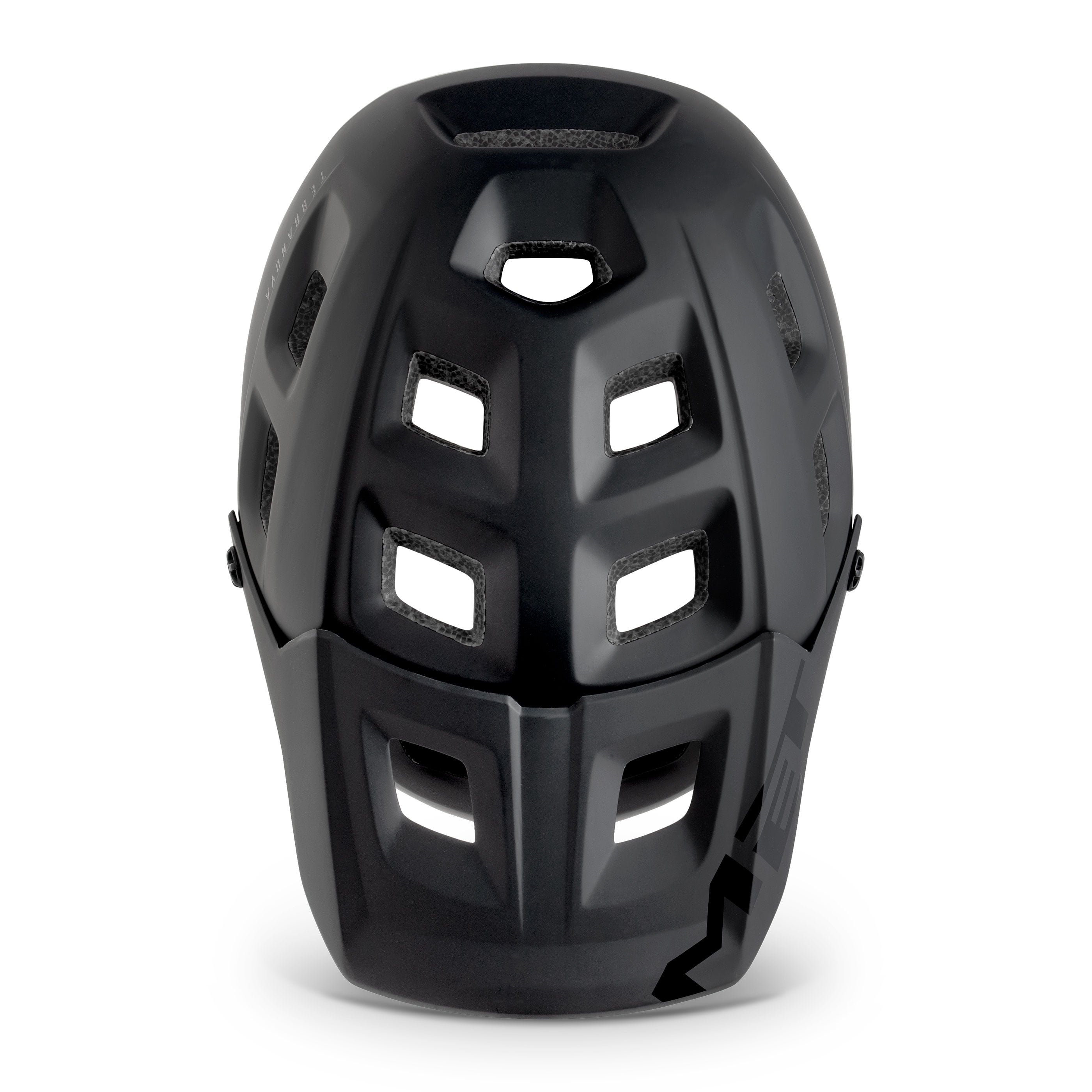 MET Helmets Terranova MIPS Mountain Bike Helmet in Matte Black with Glossy Black Accent, Size Medium