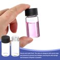 thumbnail image 3 of 20ml Clear Glass Vials, 15 Pack Sample Vials with Screw Cap Reagent Media Bottle with Labels Leak-Proof Liquid Sample Glass Vial for Lab Laboratory, 3 of 6