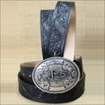 thumbnail image 2 of Justin Men's Black Western Trophy Belt 242BK, 2 of 6