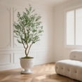 thumbnail image 6 of OLIVIVI Artificial Olive Tree 7FT Tall Faux Silk Plant for Home Office Decor Indoor Outdoor Fake Lifelike Potted Plant with Wood Branches 1 pack, 6 of 12