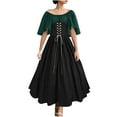 thumbnail image 3 of Jsaierl Womens Halloween Costumes Plus Size Retro Renaissance Dresses Gothic Adult Costumes Steampunk Medieval Dresses, 3 of 8