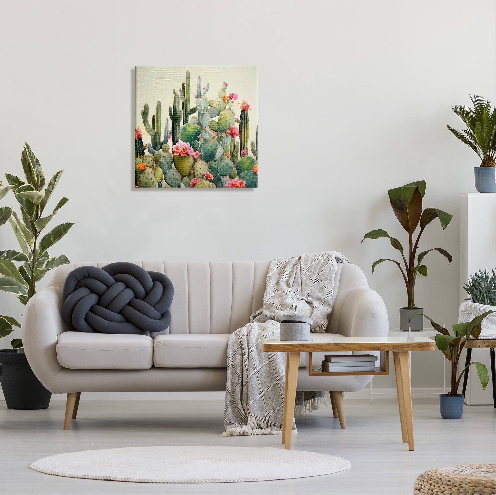 Stupell Industries Prickly Cactus Blooms Botanical & Floral Painting Gallery Wrapped Canvas Art Print Wall Art, 24 x 24