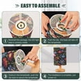 thumbnail image 4 of Retro Flowers Vintage Bedside Table Lamp Desk Warm Lights with USB Charging Port Cylinder LED Lamps for Bedroom Living Room Office, 4 of 7