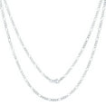 thumbnail image 2 of Nuragold 14K Real White Gold Solid Figaro Link Chain Necklace 16"-30" (2.25mm-6.5mm) Italian Jewelry for Men & Women, 2 of 22