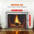 thumbnail image 5 of Choco Moon Rustic Iron Mesh Fire Screen, 35.6"L x 28.4"H, Easy Assembly, Standalone Safety Grate, Contemporary Decor for Living Room, Home Accents, 5 of 10