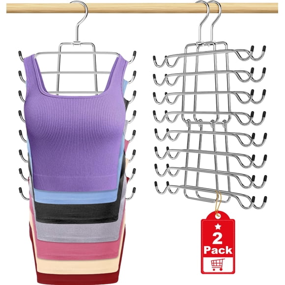 Set de 2 organizadores de armario Besslly, 8 niveles, de Tank Top Hangers