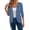Blue, variant on Striped Lightweight Cardigans for Women Open Front 3/4 Sleeve Cropped Casual Tops