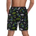 thumbnail image 2 of Lsque Mens Swim Trunks Space Rockets Pattern - Bathing Suit Compression Liner - Beach Swim Shorts Swimwear - (S-3XL) - Stretch Quick Dry -3X-Large, 2 of 9
