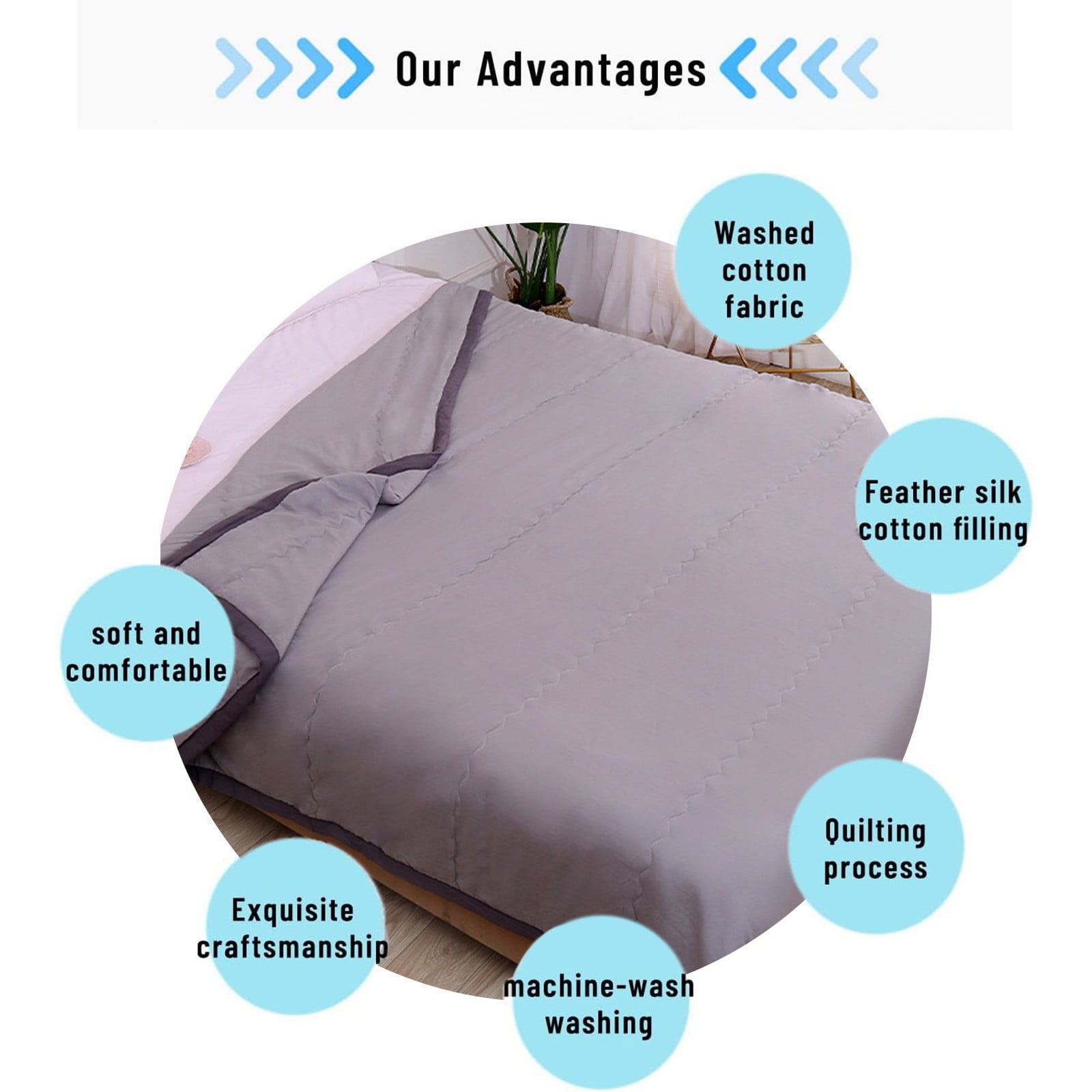 Zerbueate Couch Blanket Summer Blanket Bed Blanket Skin Friendly Plain Print Washed Cotton Bed Blanket Cool Comforter Hot Sleeping Summer Comforter Ventilated Comforter, Cool Blanket Clearance Sale