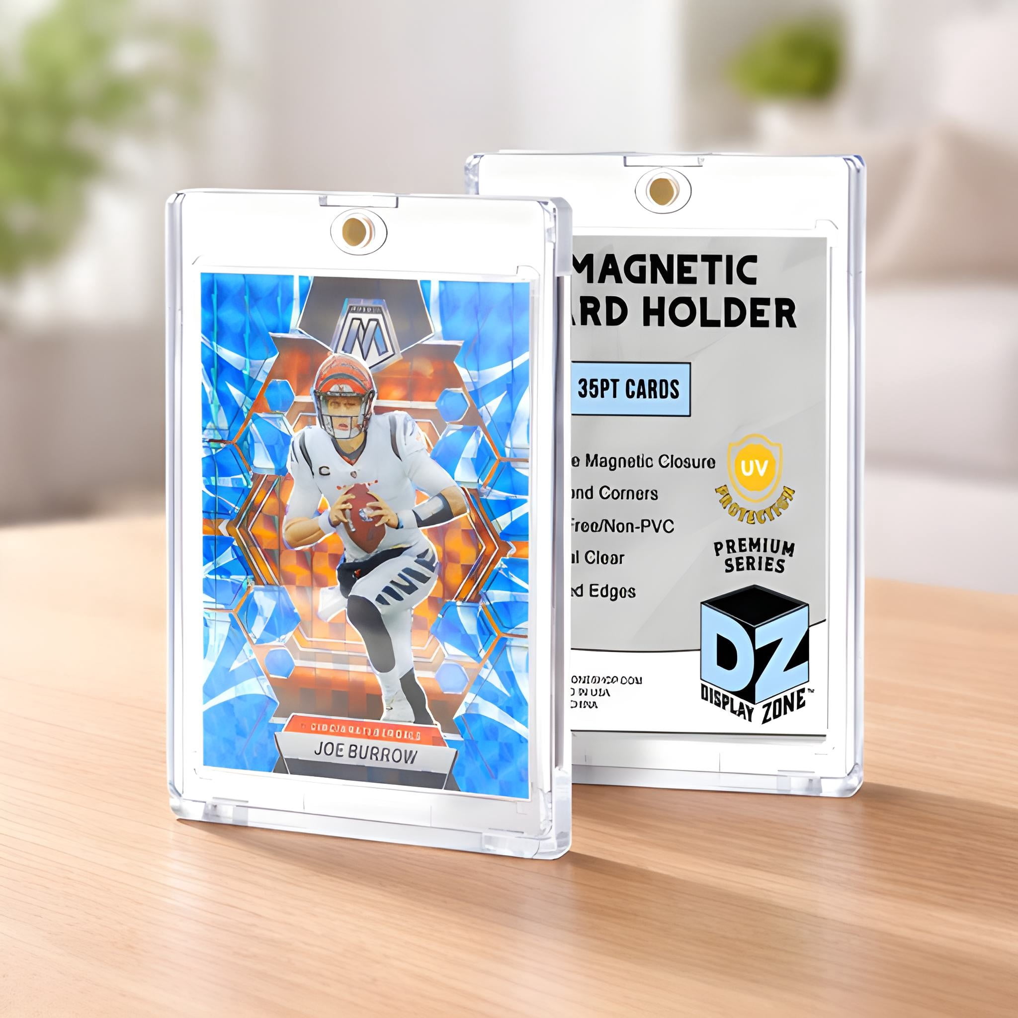 (Box 25) Display Zone 35pt Magnetic Trading Card Holder One-Touch up to 35pt Thickness - Baseball Sports Card UV Protector Case