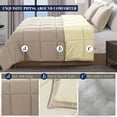thumbnail image 3 of All-Season Comforter Set - Reversible 3-Piece Bedding with Super Soft Down Alternative Fill - Twin/Twin XL Size, Perfect for Year-Round Use, Linen/Ivory, 3 of 6