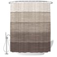 thumbnail image 2 of Shower Curtains for Bathroom, Brown Beige Ombre Waterproof Fabric Shower Curtain, Farmhouse Vintage Wooden Striped Decorative Bathroom Curtain for Bathtub, 72"x72", No Hooks Included, 2 of 9