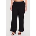 thumbnail image 3 of Women's Plus Size Textured Knit Wide Leg Pants, 3 of 4