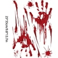 thumbnail image 2 of Halloween Horror Scary Blood Handprint Etiqueta de la pared Etiqueta de la ventana Decoración de Halloween Decoración del hogar de Halloween Arte de la pared Pegatinas WD.WDQZL Hogar, 2 of 3