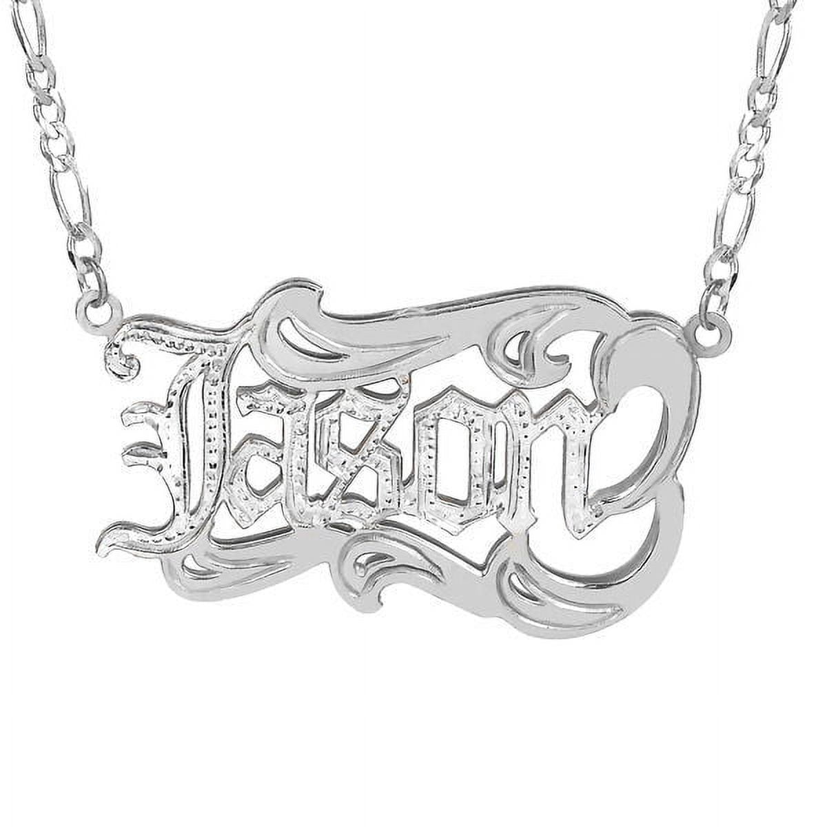 Personalized Men's Name Necklace with Old English Lettering