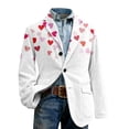 thumbnail image 5 of Women Blazer Jackets Boyfriend Open Front Lapel Collar Business Work Office Suit Jackets Long Sleeve Suit Coat Valentines Day Suit, 5 of 5