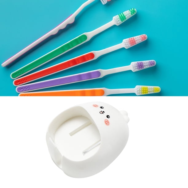 Joli support de brosse à dents mignon multifonction sans perforation animal de dessin animé support mural pour salle de bain petit lapin blanc Joli support de brosse à dents mignon multifonction sans perforation animal de dessin animé support mural pour salle de bain petit lapin blanc