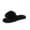 Slippers # Black, variant on Womens Slippers Open Toe Faux Fur Slides Plush Fuzzy House Shoes Indoor Bedroom Slip On Scuff Elegant Loungewear Footwear