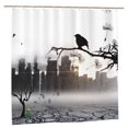 thumbnail image 1 of XMXY Bird City Long Shower Curtains, Waterproof Weighted Thick Bathroom Curtain with 12 Plastic Hook, 72x72 Inch, 1 of 8
