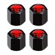 thumbnail image 2 of Tapas Vástago Válvula Neumático Coche 4 Unidades/juego Calavera ( ) Y Rojo, 2 of 9