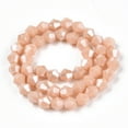 thumbnail image 3 of 20 strand Opaque Solid color Electroplate Glass Beads Strands Pearl Luster Plated Faceted Bicone PeachPuff 6x5.5mm Hole: 1mm 45~47pcs/strand 9.65~9.84 inch(24.5~25cm), 3 of 3