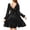 Black, variant on Arshiner Big Girls Trendy Dresses Fall Long Sleeves Tie Back Solid Beach Dress