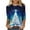 A04 Multicolor, variant on bnaln Christmas Sweatshirts for Women Xmas Tree Printed 3/4 Length Sleeve Shirts Round Neck Loose Fit Tunic Blouses Plus Size T-Shirt Casual Pullover Tops Xmas Jumpers Holiday Tops