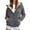 Dark Gray, variant on Womens Hoodies Chicago City Letter Print Winter Warm Fleece Lined Zip Up Hoodies Outdoor Sports Workout Graphic Unisex Jackets