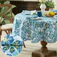 thumbnail image 5 of Newbridge Corfu Mediterranean Blue Paisley Set Of 8 Napkins Fabric Napkins, 5 of 9
