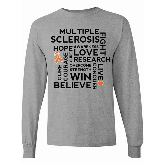 Inktastic Multiple Sclerosis Ms Awareness Walk Long Sleeve T-Shirt