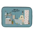 thumbnail image 1 of Caroline Treasures Ck7562ddm White Chow In Bathtub Dish Drying Mat Afortunado Sencillez, 1 of 4