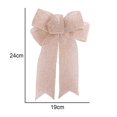 thumbnail image 2 of Christmas Bow Rustic Burlap Crafts Wreath Bow For Holiday Decor, 2 of 5